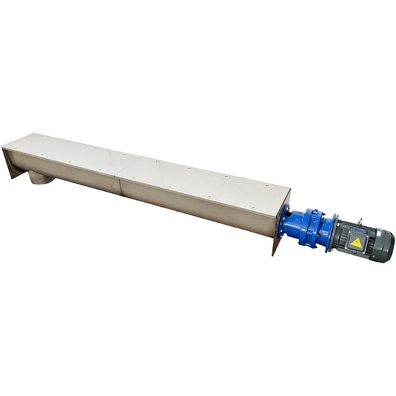 U Trough Stainless Steel Screw Conveyor 9 Inch Helical Blade 220V 3 Phase Grain Feeder