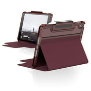 [U] by UAG Designed for iPad 10.2 Case Aubergine/Dusty Rose 9th Generation 2021, 8th Gen 2020, Lucent Lightweight Ultra-Slim Smart Folio Protective Cover with Auto/Sleep Wake & Pencil Holder