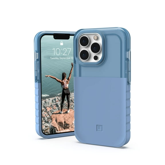 [U] by UAG iPhone 13 Pro Case [6.1-inch screen] Dip Slim Lightweight Stylish Trendy Translucent Shock Absorbing PC TPU Modern Protective Phone Cover, Cerulean