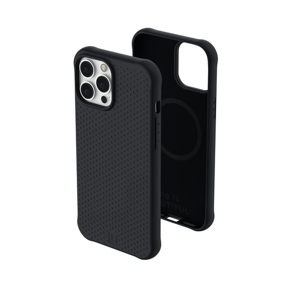 [U] by UAG iPhone 13 Pro Max Case [6.7-inch screen] DOT Compatible with MagSafe Slim Fit Lightweight Stylish Pattern Impact Resistant Protective Phone Cover, Black