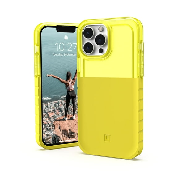 [U] by UAG iPhone 13 Pro Max Case Yellow Acid Dip Slim Lightweight Stylish Translucent Shock Absorbing Modern Protective Phone Cover, [6.7 inch Screen]