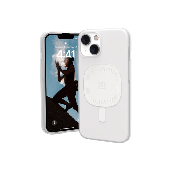 [U] by UAG iPhone 14 Case White Marshmallow 6.1" Lucent 2.0 Built-in Magnet Compatible with MagSafe Charging Slim Lightweight Opaque Protective Cover by URBAN ARMOR GEAR
