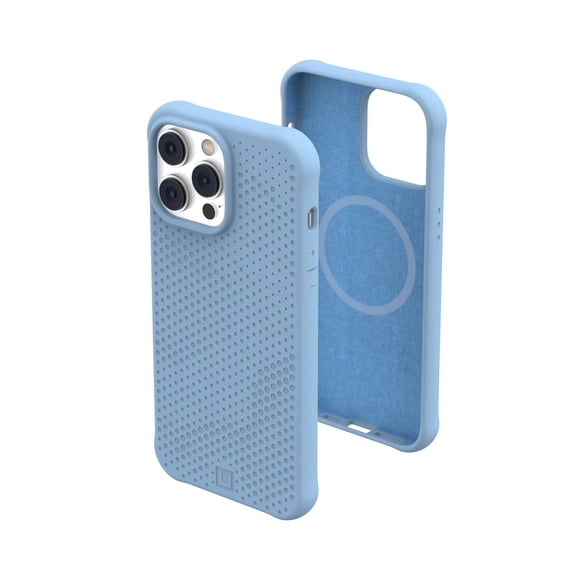 [U] by UAG iPhone 14 Pro Max Case Blue Cerulean 6.7" Dot Build-in Magnet Compatible with MagSafe Charging Slim Lightweight Dropproof Silicone Protective Cover by URBAN ARMOR GEAR