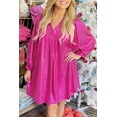 thumbnail image 1 of U.Vomade 'Flamboyant Leopard Mini Dress - Bold Red Collar, Trendy Babydoll', 1 of 8