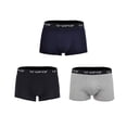 thumbnail image 1 of U-Wear Men’s Cotton Underwear Boxer Shorts 3 Pack Briefs For Men, Black/Gray/Navy, M, 1 of 11