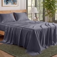 thumbnail image 1 of U by Bedsure 100% Rayon Derived from Bamboo Queen Sheet Sets, Luxury 4 Pieces Deep Pockets Cooling Bed Sheets, Dark Gray, 1 of 8