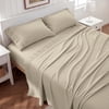 U by Bedsure Queen Sheets Set, 4 Pieces Deep Pockets Cooling Soft Polyester Microfiber Bed Sheets Set, Beige