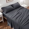 U by Bedsure Queen Sheets Set, 4 Pieces Deep Pockets Cooling Soft Polyester Microfiber Bed Sheets Set, Dark Gray
