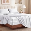 U by Bedsure Extra Deep Pocket Queen Sheets Set, Fits 18"-21" Mattresses, 4 Piece Soft Moisture Wicking Microfiber Bed Sheets, White