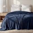 thumbnail image 1 of U by Bedsure Fleece Bed Blankets Queen Size Navy, Soft Lightweight Cozy Luxury Blanket, 90x90 inches, 1 of 11