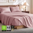 thumbnail image 1 of U by Bedsure Stay Put Full Sheet Sets, 4 Piece 18" Deep Pockets Non-Slip Polyester Microfiber Bed Sheets, Pink, 1 of 10