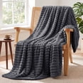 thumbnail image 1 of U by Bedsure Grey Fleece Throw Blanket for Couch - Super Soft Cozy Blankets for Women, Girls, Bed & Travel, 50x60 inches, 1 of 9