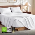 thumbnail image 1 of U by Bedsure Stay Put King Sheet Sets, 4 Piece 18" Deep Pockets Non-Slip Polyester Microfiber Bed Sheets, White, 1 of 11