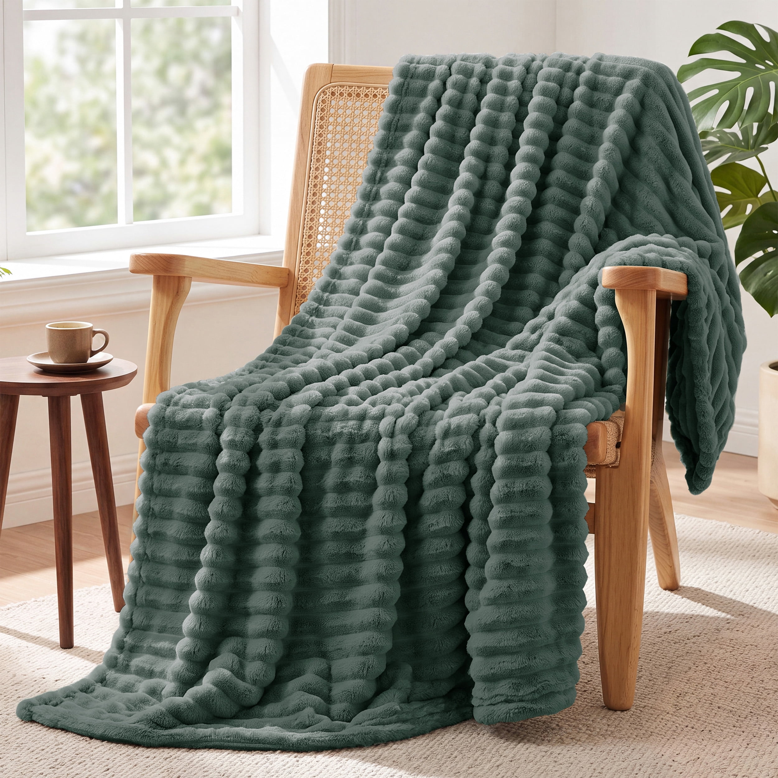 U Bedsure U by Bedsure Mallard Green Fleece Throw Blanket for Couch - Super Soft Cozy Blankets for Women, Girls, Bed & Travel, 50x60 inches