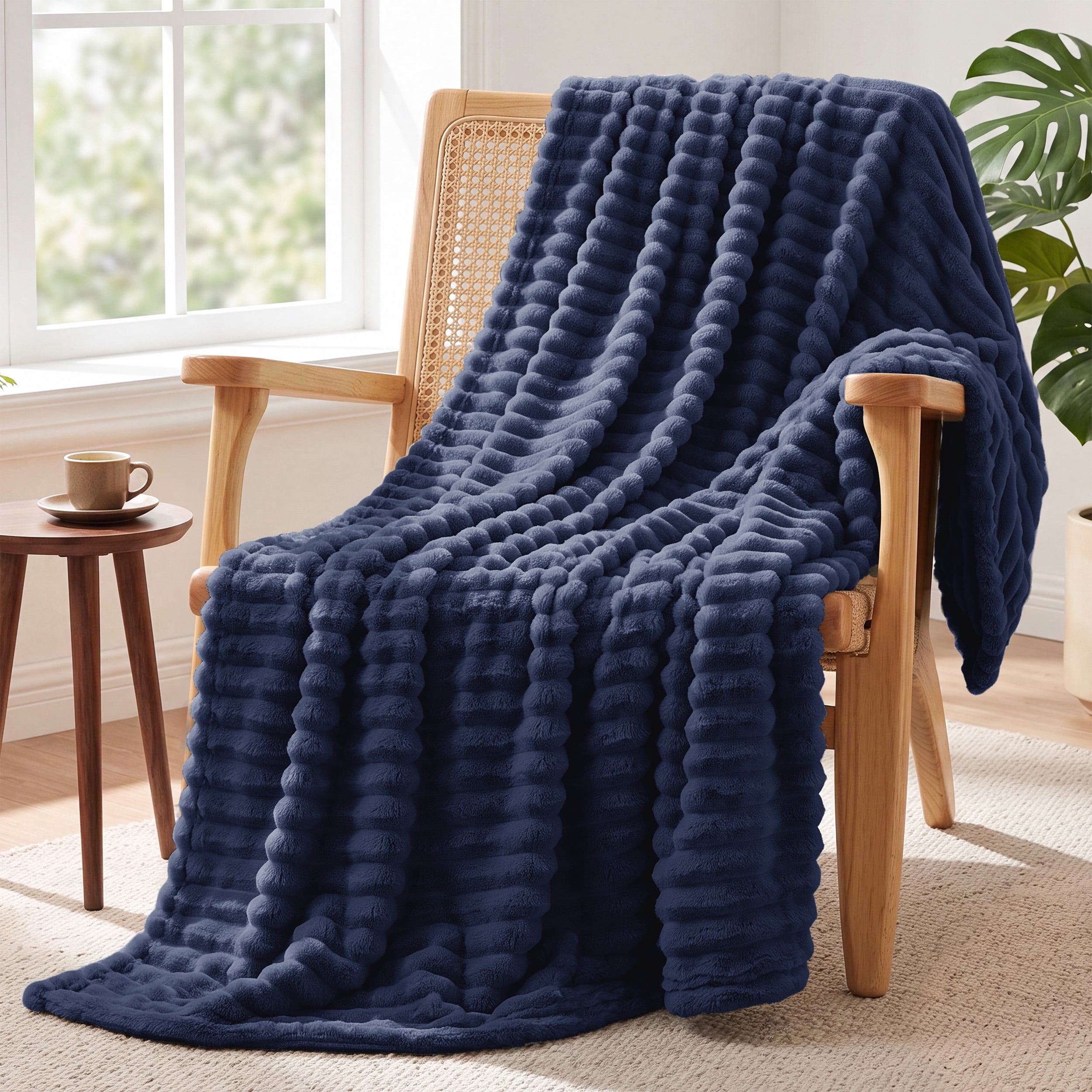 U Bedsure U by Bedsure Pageant Blue Fleece Throw Blanket for Couch - Super Soft Cozy Blankets for Women, Girls, Bed & Travel, 50x60 inches