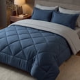 thumbnail image 1 of U by Bedsure Queen Comforter Set,7 Pieces Bed in a Bag, Reversible Lightweight Bedding Set, Navy, 1 of 8
