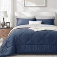 thumbnail image 1 of U by Bedsure Queen Comforter Set,7 Pieces Bed in a Bag, Reversible Lightweight Bedding Set, Navy, 1 of 8
