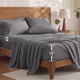 thumbnail image 1 of U by Bedsure Queen Sheets Set, 6 Pieces 18" Deep Pockets Soft Prewashed Microfiber Bed Sheets Set, Gray, 1 of 6