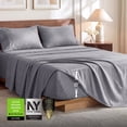 thumbnail image 1 of U by Bedsure Stay Put Queen Sheet Sets, 4 Piece 18" Deep Pockets Non-Slip Polyester Microfiber Bed Sheets, Gray, 1 of 11