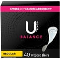 thumbnail image 1 of U by Kotex Balance Panty Liners Regular (Pack of 14), 1 of 1