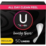 U by Kotex Barely There Panty Liner - 1 Each - Individually Wrapped | Bundle of 5 Each