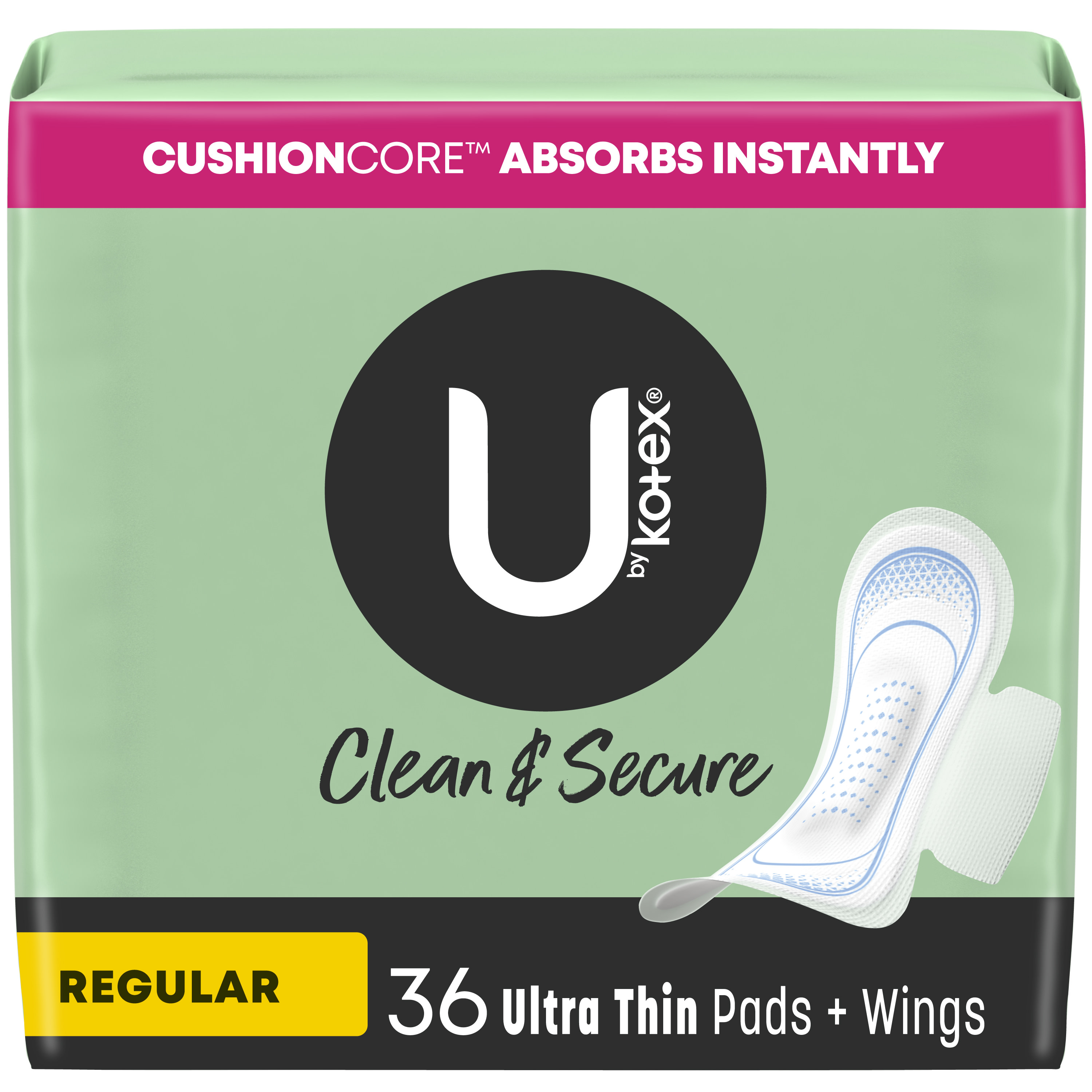 Stayfree Ultra Thin Pads with Wings, Unscented, Regular, 36 Ct
