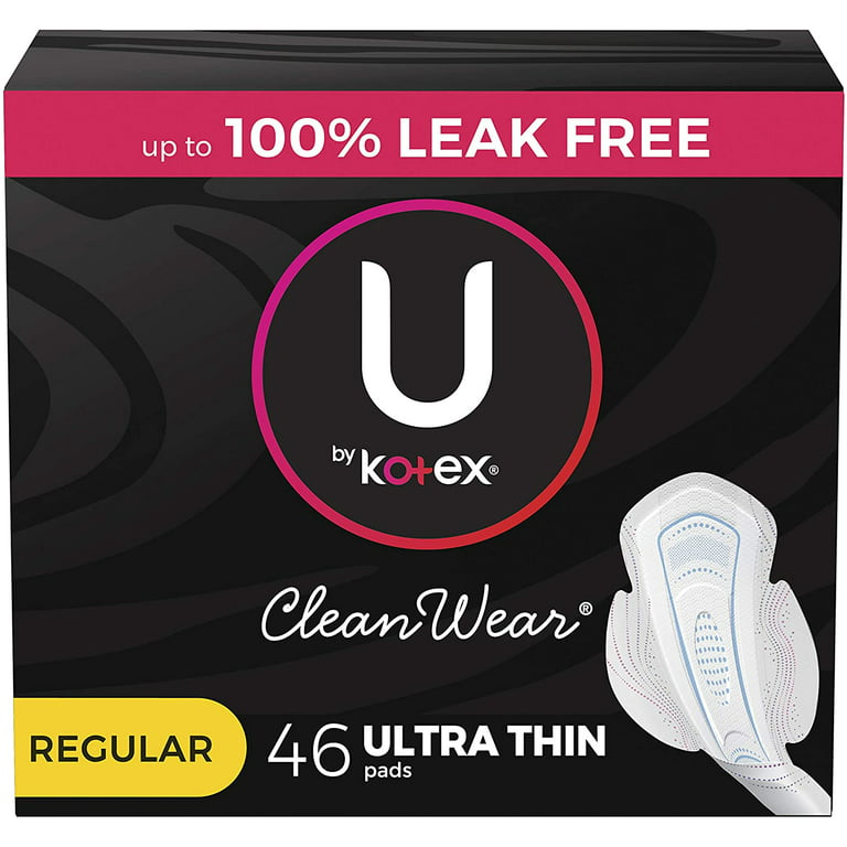 U by Kotex Security Maxi Feminine Pads, Overnight Absorbency, Unscented,  112 Count (4 Packs of 28) (Packaging May Vary) Non-Winged (112 Count)