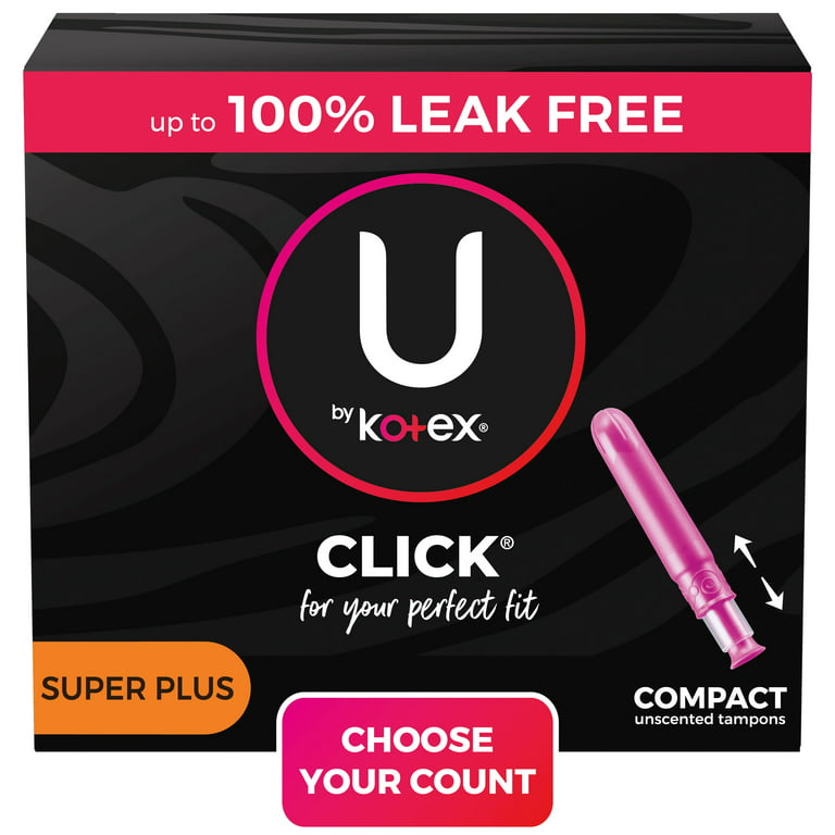 https://i5.walmartimages.com/seo/U-by-Kotex-Click-Compact-Tampons-Super-Plus-Unscented-32-Count_6654a90b-781a-4be5-8251-f3b0be6609d3.ebd6c2b58a3abdb65c02d613bf557bdb.jpeg?odnHeight=768&odnWidth=768&odnBg=FFFFFF