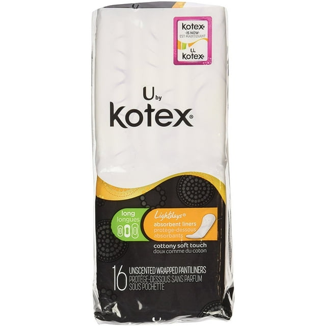 U by Kotex Lightdays Liner, Long, 16 ea