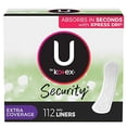 thumbnail image 1 of U by Kotex Security Lightdays Panty Liners, Light Absorbency, Extra Coverage, Unscented, 112 Count, 1 of 3