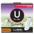 thumbnail image 1 of U by Kotex Security Maxi Pads with Wings Unscented (Pack of 6), 1 of 8