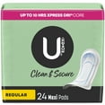 thumbnail image 1 of U by Kotex Security Maxi Pads, Regular, Unscented 24 ct, 1 of 9