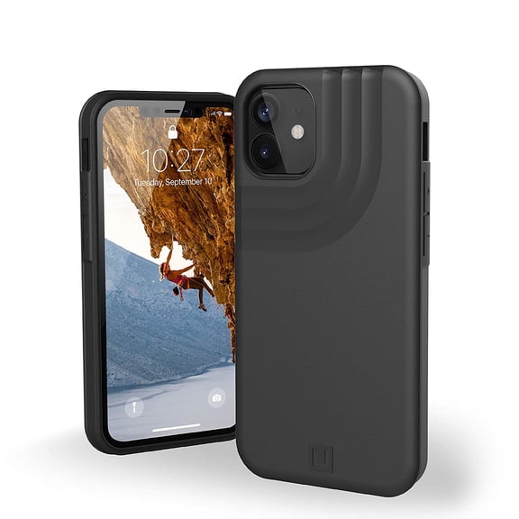 [U] by UAG  iPhone 12 Mini Case [5.4-inch screen] Anchor Shock Absorbing Slim Fit Sleek Stylish Protective Phone Cover, Matte Black