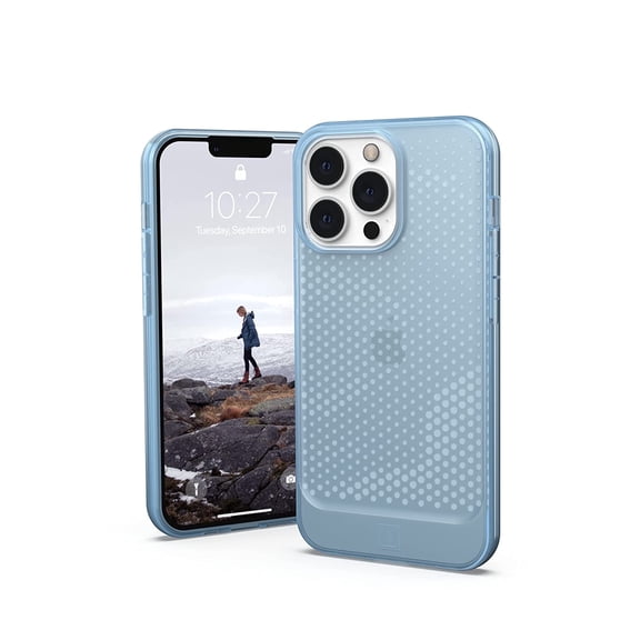 [U] by UAG iPhone 13 Pro Case [6.1-inch screen] Lucent Slim Fit Lightweight Stylish Transparent Impact Resistant Protective Phone Cover, Cerulean
