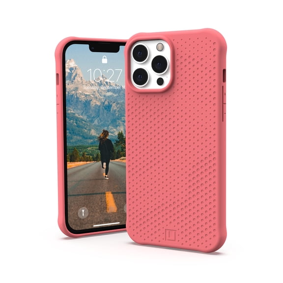 [U] by UAG iPhone 13 Pro Max Case Red Clay DOT Slim Fit Lightweight Stylish Pattern Impact Resistant Protective Phone Cover, [6.7 inch Screen]
