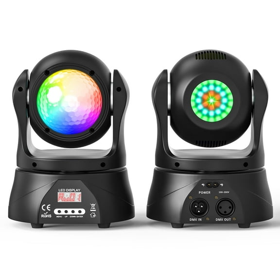 U'king 30W LED Moving Head Light Double Sided Moving Heads DJ Lights Wedding Church Live Show Bar Spotlight