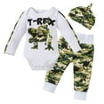 thumbnail image 1 of U·nikaka Newborn Baby Boy Clothes Outfit Set Romper+Pants+Hat 3PCS (0-12 Months), 1 of 7