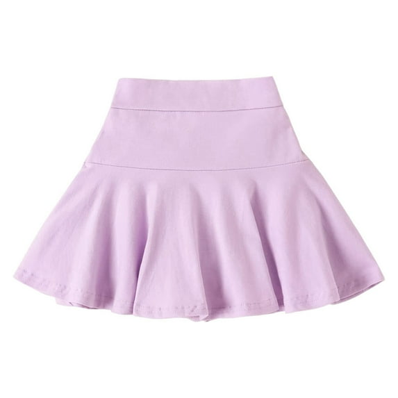 U·nikaka Toddler Baby Girl Skorts Flared Plain Pleated Skater Skirts Sport Skorts