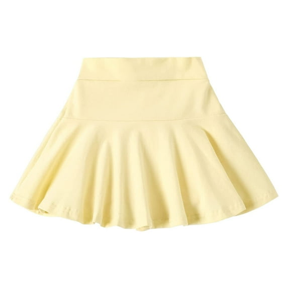 U·nikaka Toddler Baby Girl Skorts Flared Plain Pleated Skater Skirts Sport Skorts