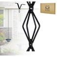 thumbnail image 1 of U-nitt Rain Chains, Roof Gutter Downspout Channel, Rainwater Catcher/Diverter, 8.5 FT, Metal, Black Powder Coated, Diamond Link, Modern, 6002BLK, 1 of 9