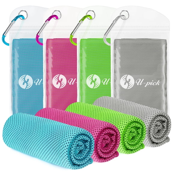 U-pick 4 Packs Cooling Towels for Necks Sports Towels Cool Suitable for Running and Exercising