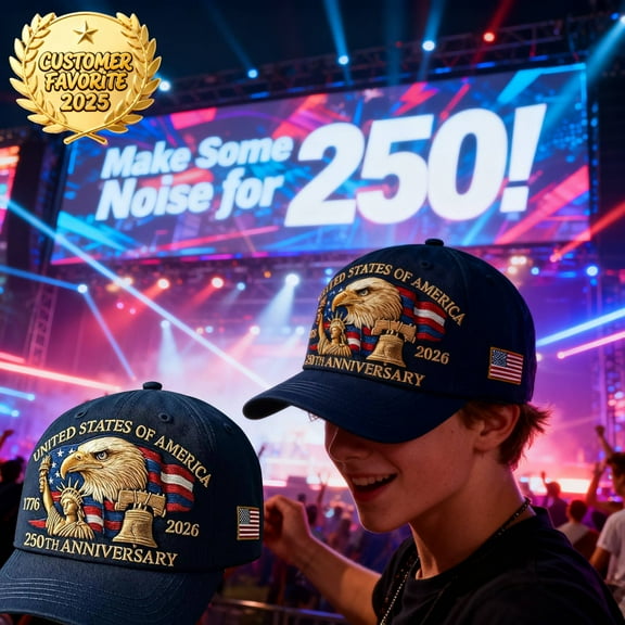 U.s. 250th Anniversary Hat Adjustable Patriotic Baseball Cap Commemorative Collectible for Veterans, Patriots, and Freedom Lovers, Perfect Holiday Gift (eagle Print), Blue