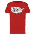thumbnail image 1 of U.s. Map T-Shirt Men -Image by Shutterstock, Male Small, 1 of 2