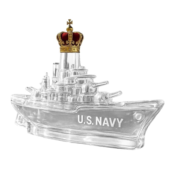 U.s. Navy Warship Whiskey Bottle, With Reusable Twist Cap, 18cm, Wine Jar Empty Warship, Refillable Whiskey Container, Glass Construction, For Home Bar, Birthday, Gathering