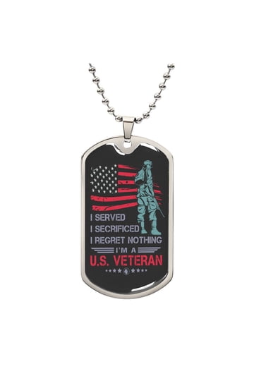 U.S. Army Metal Dog Tag Necklace – Honor Valor
