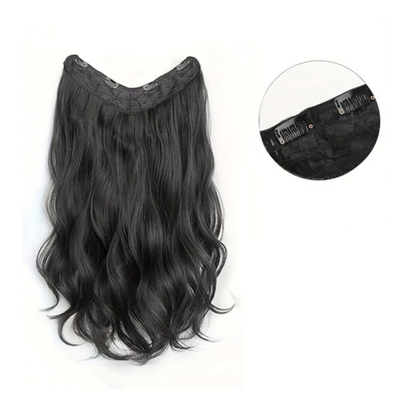 U-shaped Clip In Hair Extensions 3/4 Full Head Instant One Piece Long Wavy Hair Extensions Heat Resistance Synthetic Clip in Hair Extensions