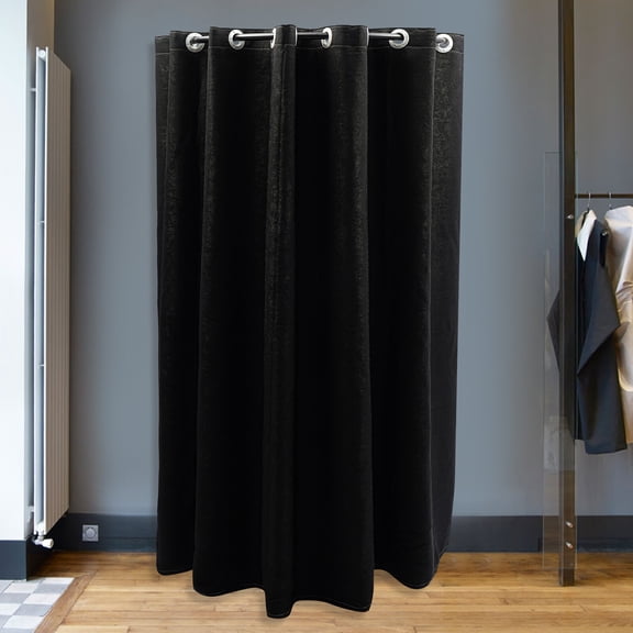U-shaped Clothing Store Dressing Room, Privacy Protection Changing Room Black