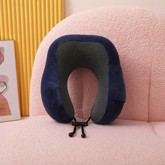 U-shaped pillow plain business work at home travel shoulder neck protection pillow slow rebound memory cotton neck protection pillow