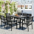 thumbnail image 1 of U-style Robust Steel Outdoor Seating - Modern For Patio, Balcony, Gardens, Backyard, Accommodates 6 Dining Table And Chair In , Seats, 1 of 7