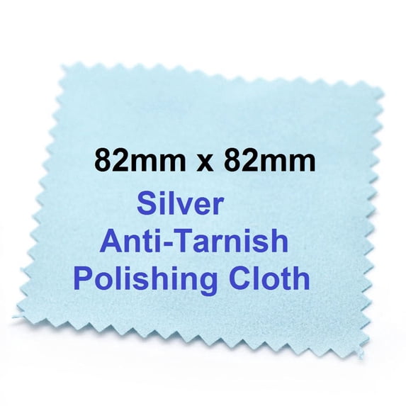 U026 - 10 pieces - Silver Anti-Tarnish Polishing Cloth Jewelry Cleaning Cleaner - 82x82mm - 3.23"